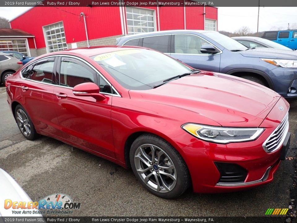 2019 Ford Fusion SEL Ruby Red / Ebony Photo #4