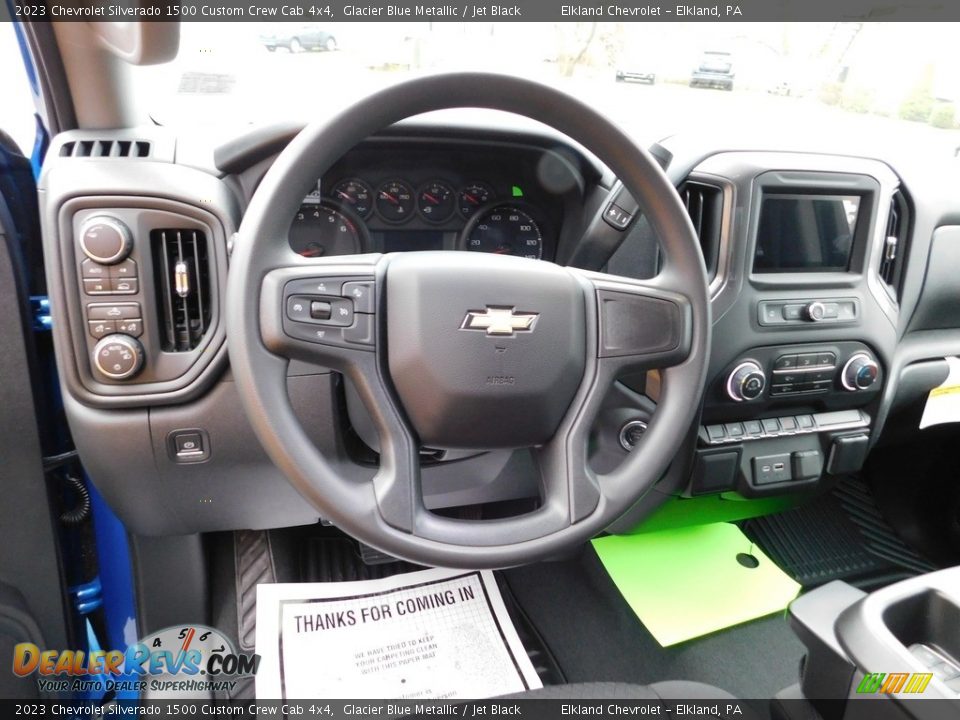 2023 Chevrolet Silverado 1500 Custom Crew Cab 4x4 Glacier Blue Metallic / Jet Black Photo #21