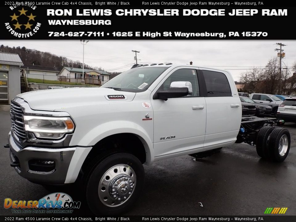 2022 Ram 4500 Laramie Crew Cab 4x4 Chassis Bright White / Black Photo #1