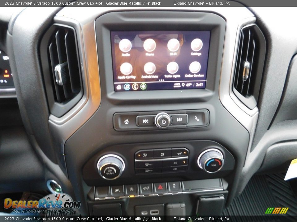 2023 Chevrolet Silverado 1500 Custom Crew Cab 4x4 Glacier Blue Metallic / Jet Black Photo #27