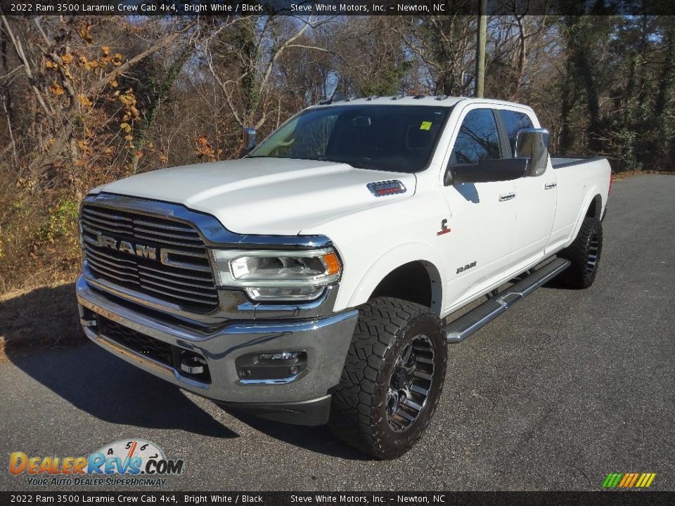 2022 Ram 3500 Laramie Crew Cab 4x4 Bright White / Black Photo #2