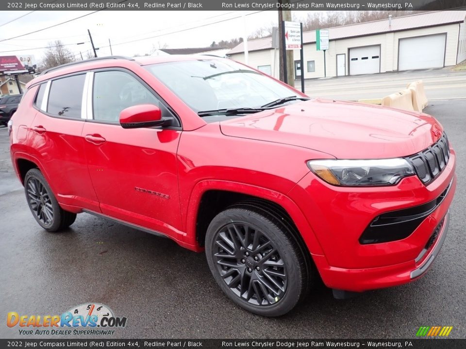 Front 3/4 View of 2022 Jeep Compass Limited (Red) Edition 4x4 Photo #8