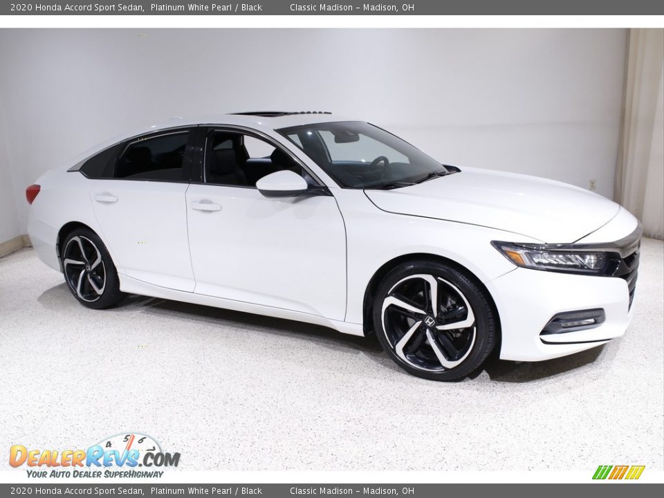 2020 Honda Accord Sport Sedan Platinum White Pearl / Black Photo #1