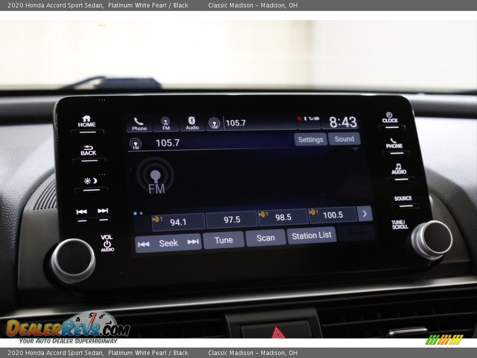 2020 Honda Accord Sport Sedan Platinum White Pearl / Black Photo #10