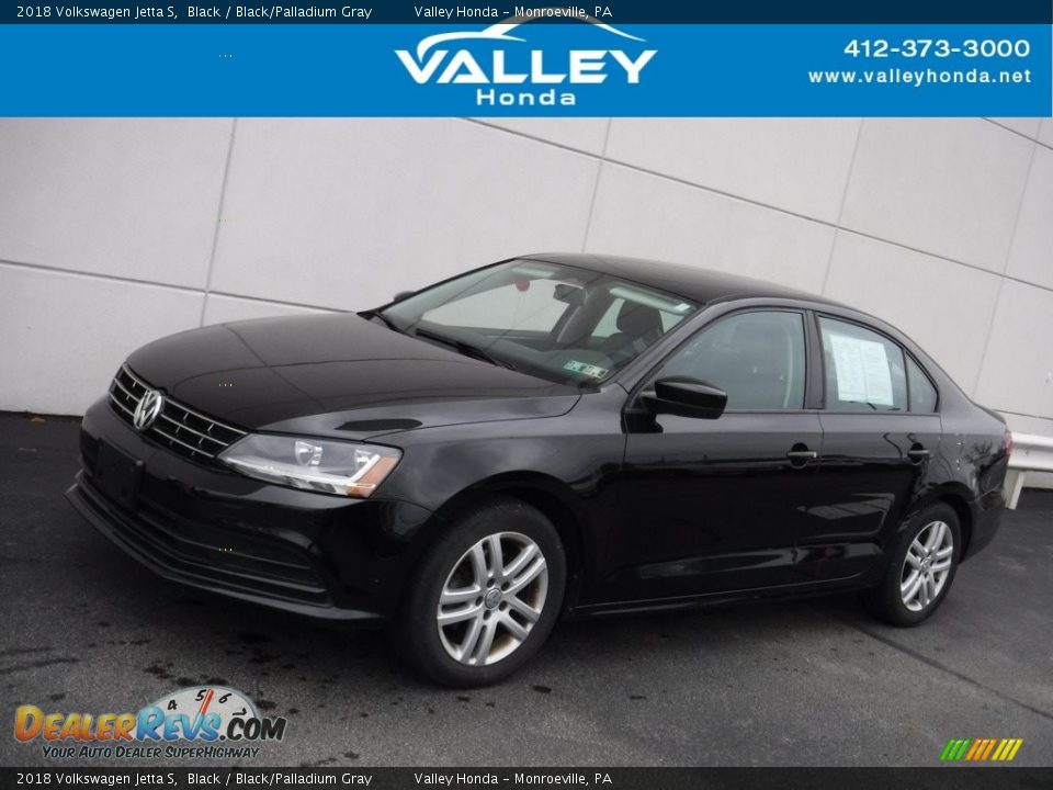 2018 Volkswagen Jetta S Black / Black/Palladium Gray Photo #1