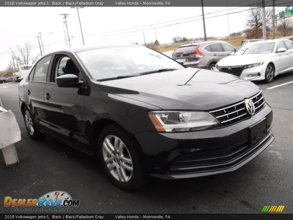 2018 Volkswagen Jetta S Black / Black/Palladium Gray Photo #5