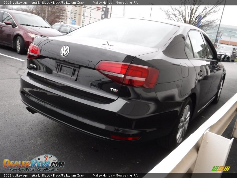 2018 Volkswagen Jetta S Black / Black/Palladium Gray Photo #6