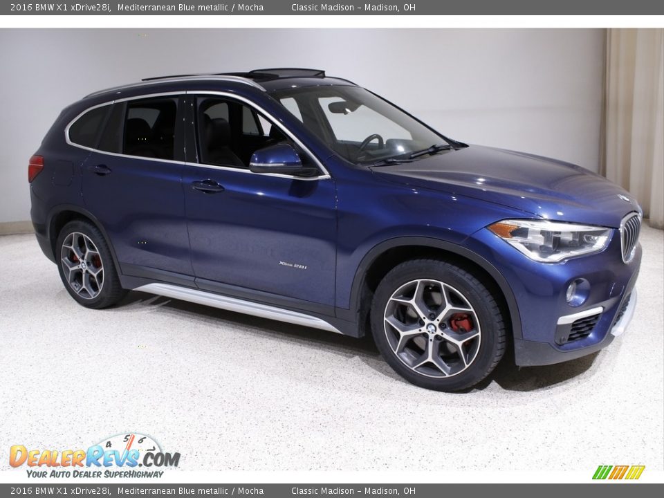 2016 BMW X1 xDrive28i Mediterranean Blue metallic / Mocha Photo #1