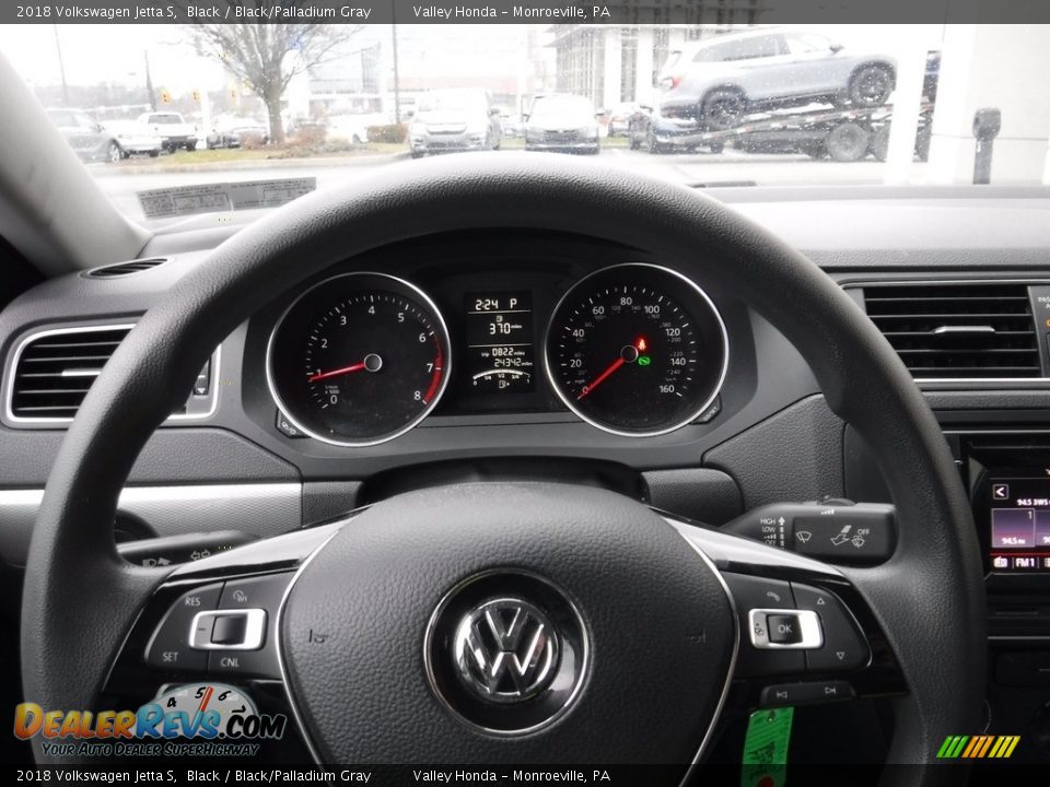 2018 Volkswagen Jetta S Black / Black/Palladium Gray Photo #15