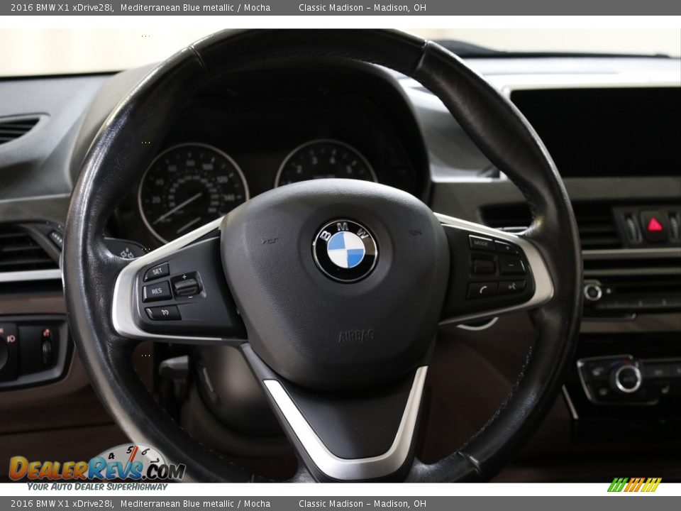 2016 BMW X1 xDrive28i Mediterranean Blue metallic / Mocha Photo #7