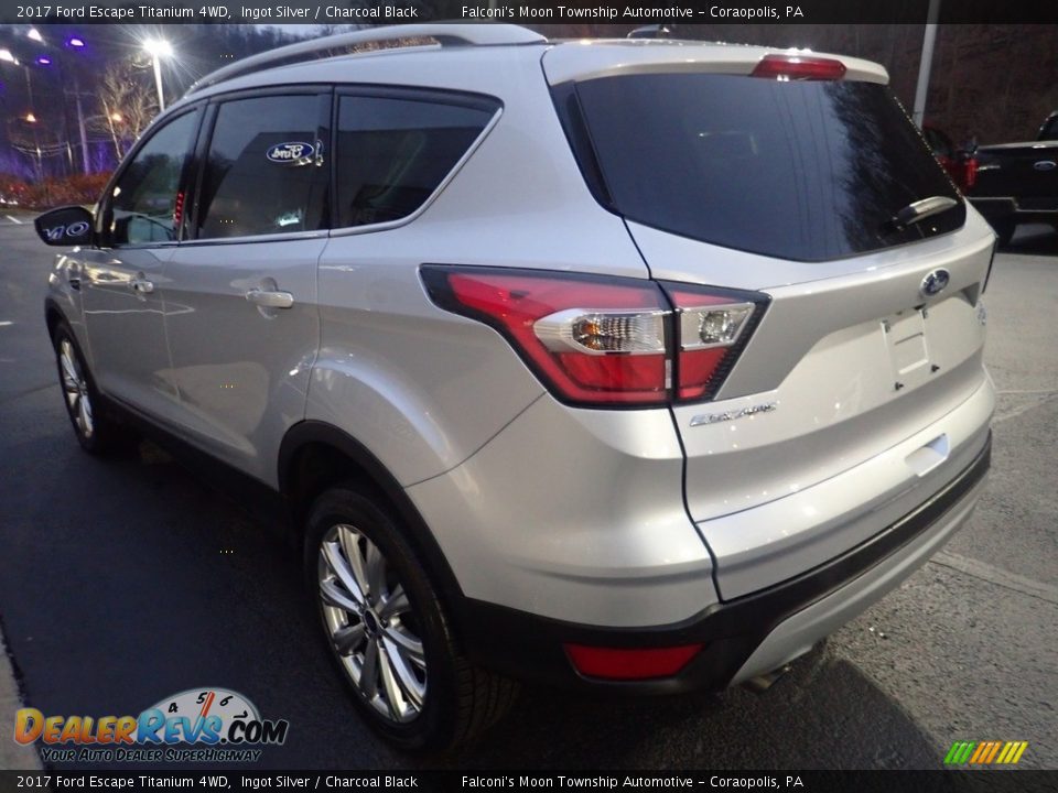 2017 Ford Escape Titanium 4WD Ingot Silver / Charcoal Black Photo #5