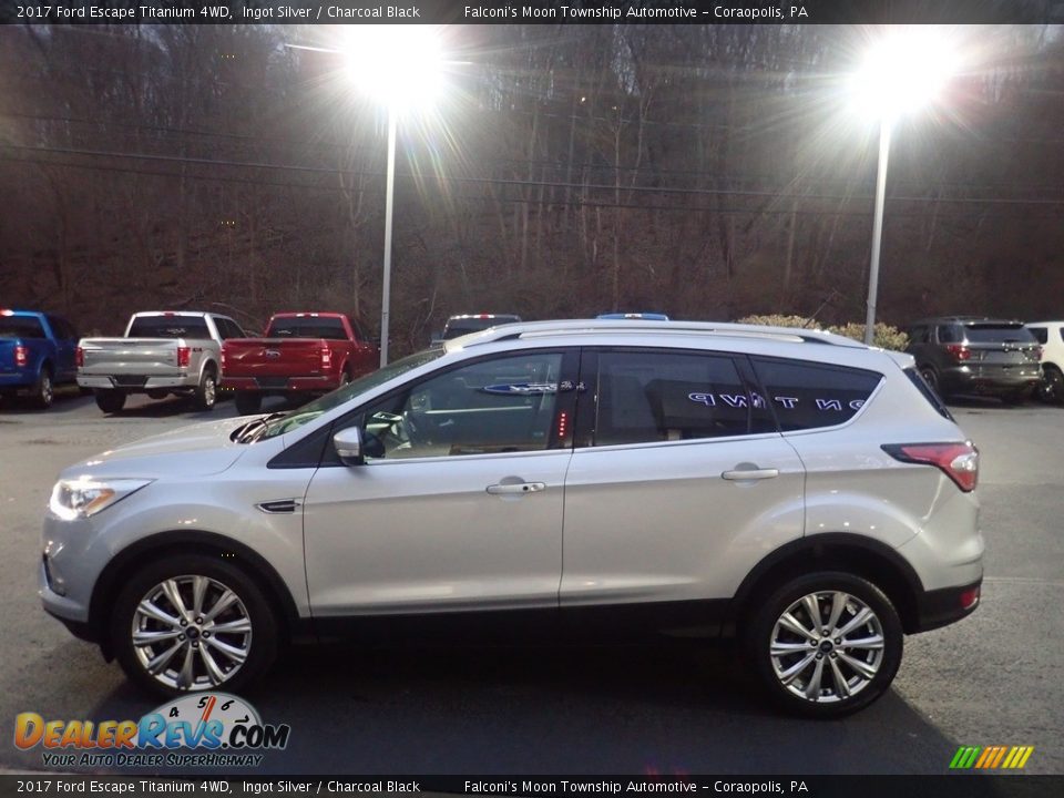 2017 Ford Escape Titanium 4WD Ingot Silver / Charcoal Black Photo #6