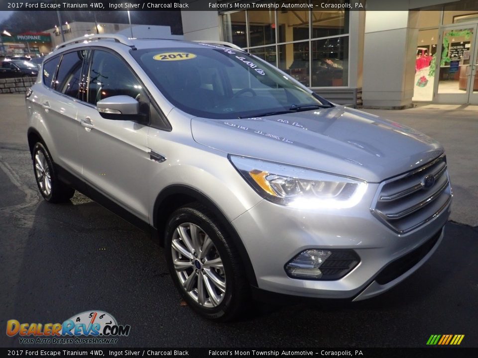 2017 Ford Escape Titanium 4WD Ingot Silver / Charcoal Black Photo #9