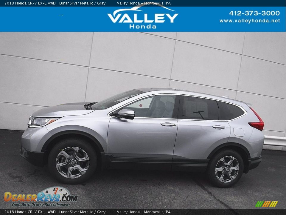 2018 Honda CR-V EX-L AWD Lunar Silver Metallic / Gray Photo #2