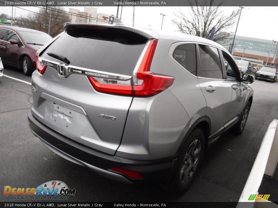 2018 Honda CR-V EX-L AWD Lunar Silver Metallic / Gray Photo #7