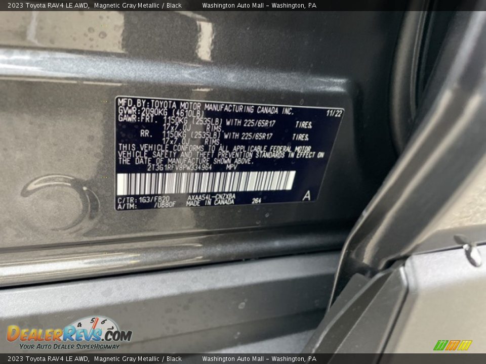 2023 Toyota RAV4 LE AWD Magnetic Gray Metallic / Black Photo #26