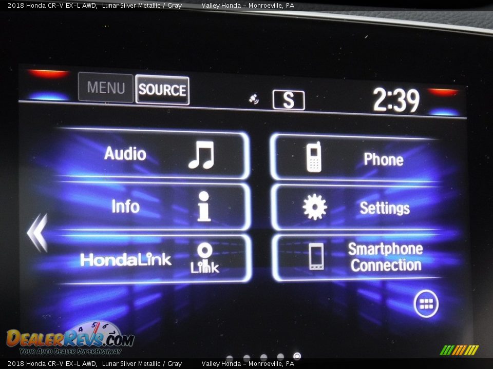 2018 Honda CR-V EX-L AWD Lunar Silver Metallic / Gray Photo #20