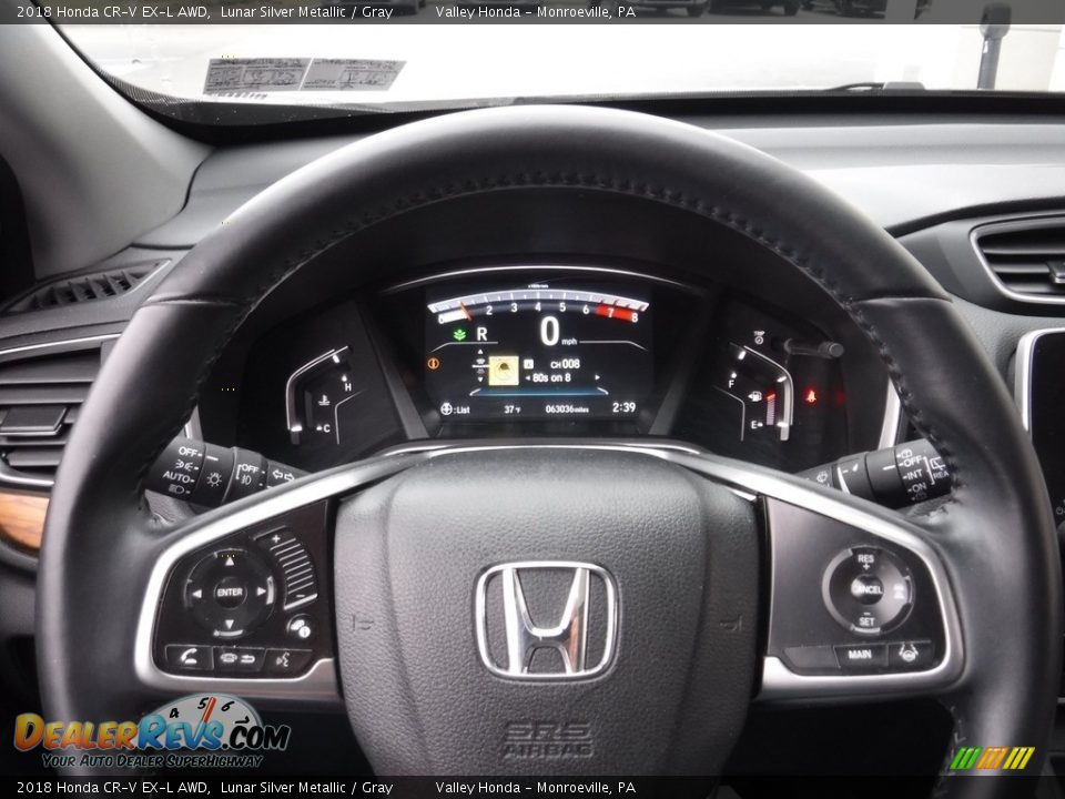 2018 Honda CR-V EX-L AWD Lunar Silver Metallic / Gray Photo #25