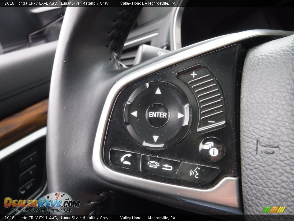 2018 Honda CR-V EX-L AWD Lunar Silver Metallic / Gray Photo #26