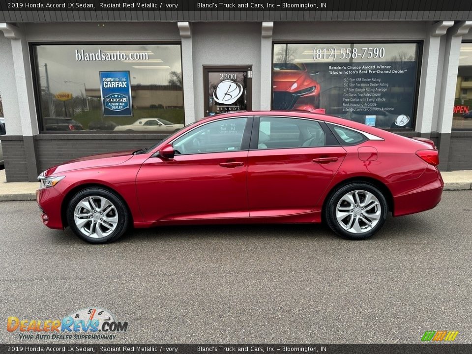 2019 Honda Accord LX Sedan Radiant Red Metallic / Ivory Photo #1