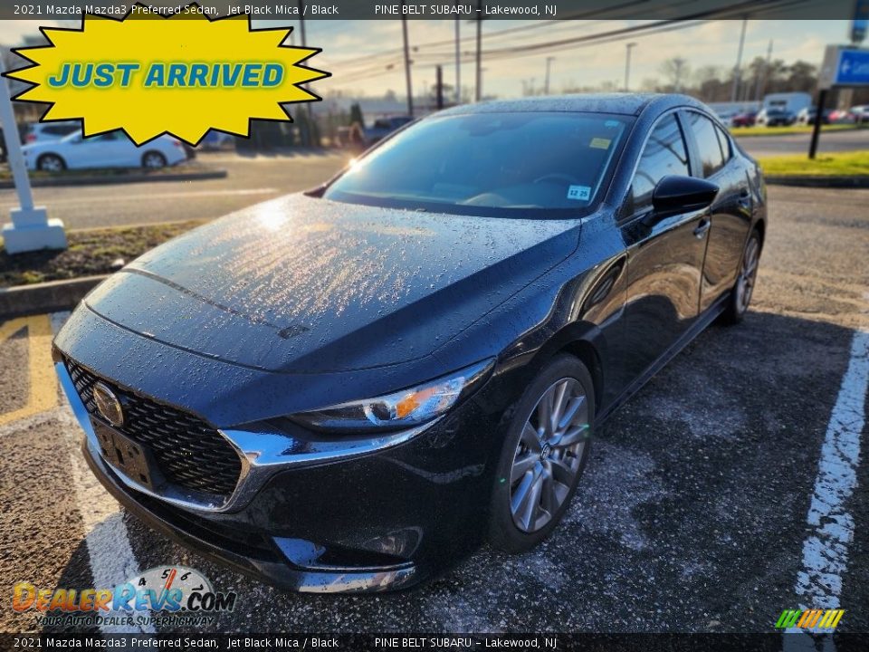 2021 Mazda Mazda3 Preferred Sedan Jet Black Mica / Black Photo #1