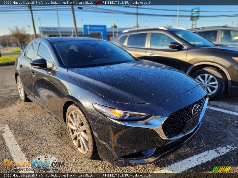 2021 Mazda Mazda3 Preferred Sedan Jet Black Mica / Black Photo #2