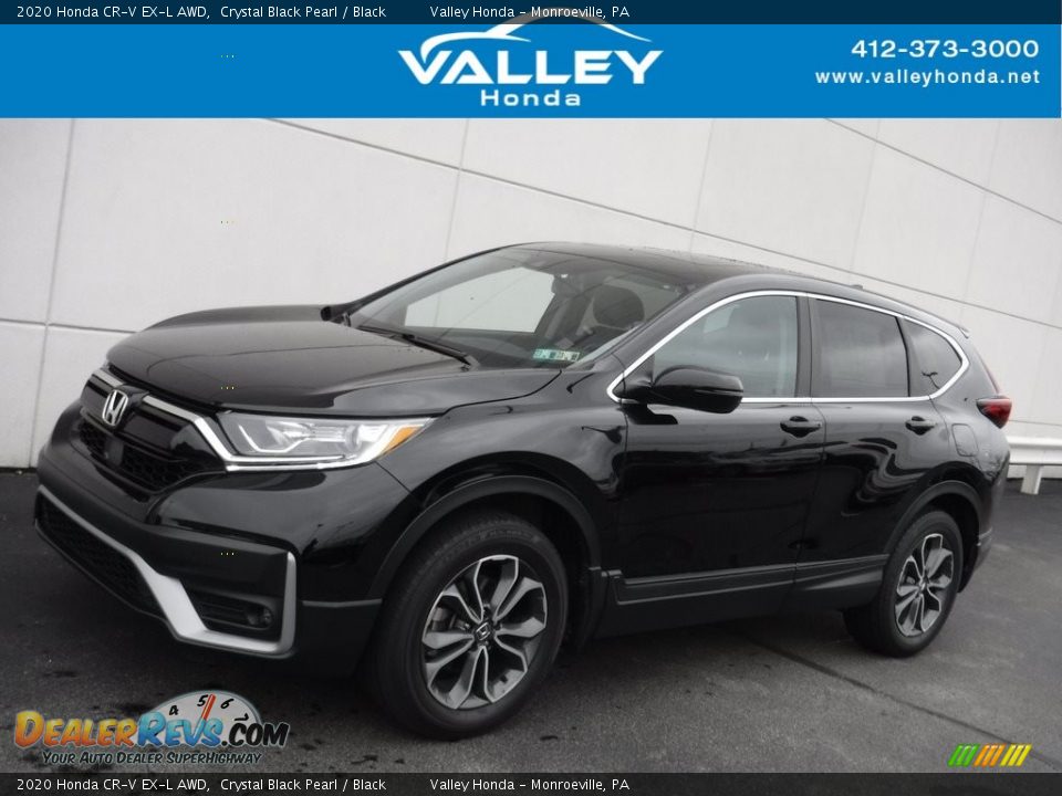 2020 Honda CR-V EX-L AWD Crystal Black Pearl / Black Photo #1