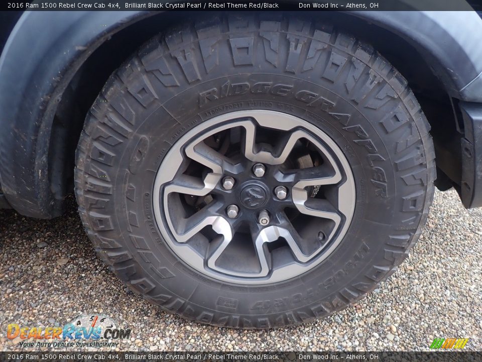 2016 Ram 1500 Rebel Crew Cab 4x4 Brilliant Black Crystal Pearl / Rebel Theme Red/Black Photo #13