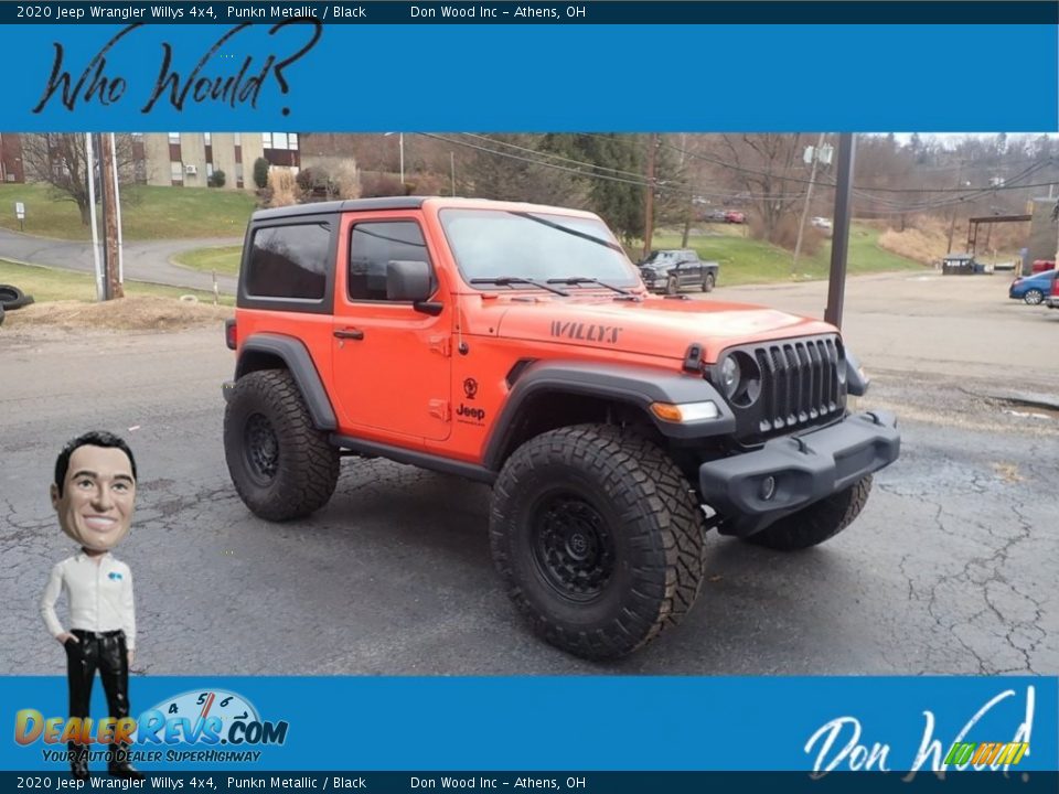 2020 Jeep Wrangler Willys 4x4 Punkn Metallic / Black Photo #1