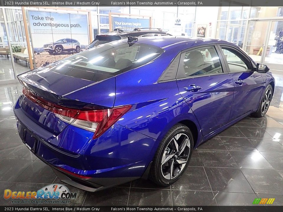 2023 Hyundai Elantra SEL Intense Blue / Medium Gray Photo #2