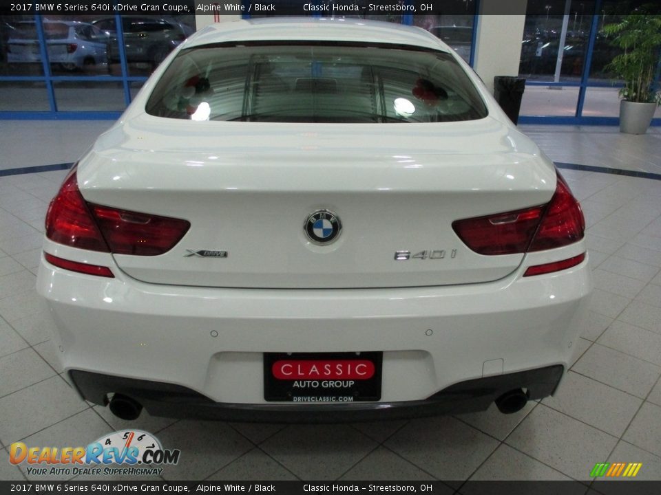 2017 BMW 6 Series 640i xDrive Gran Coupe Alpine White / Black Photo #8