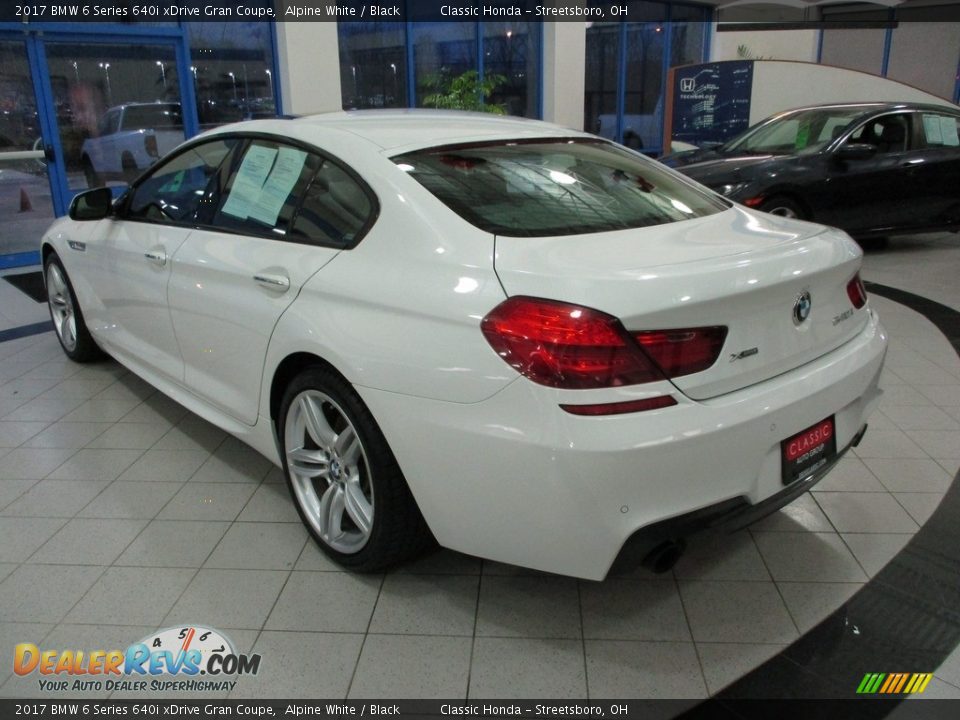 2017 BMW 6 Series 640i xDrive Gran Coupe Alpine White / Black Photo #10