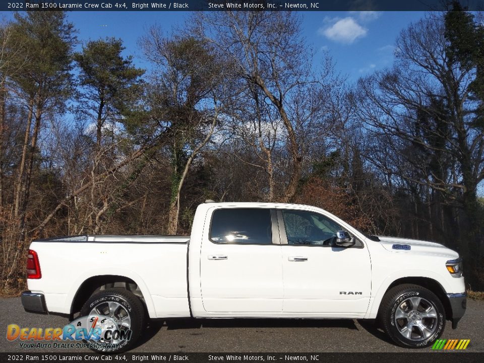 2022 Ram 1500 Laramie Crew Cab 4x4 Bright White / Black Photo #5