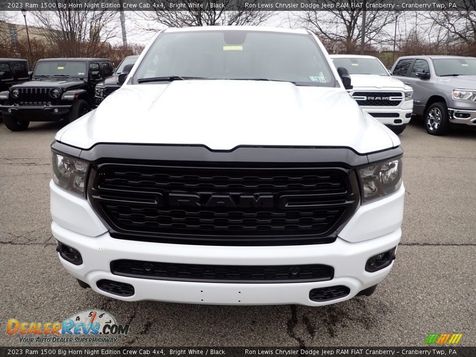 2023 Ram 1500 Big Horn Night Edition Crew Cab 4x4 Bright White / Black Photo #2