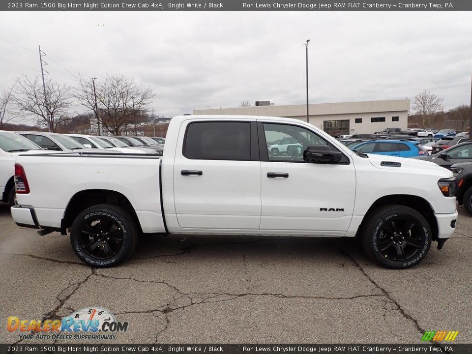 Bright White 2023 Ram 1500 Big Horn Night Edition Crew Cab 4x4 Photo #4