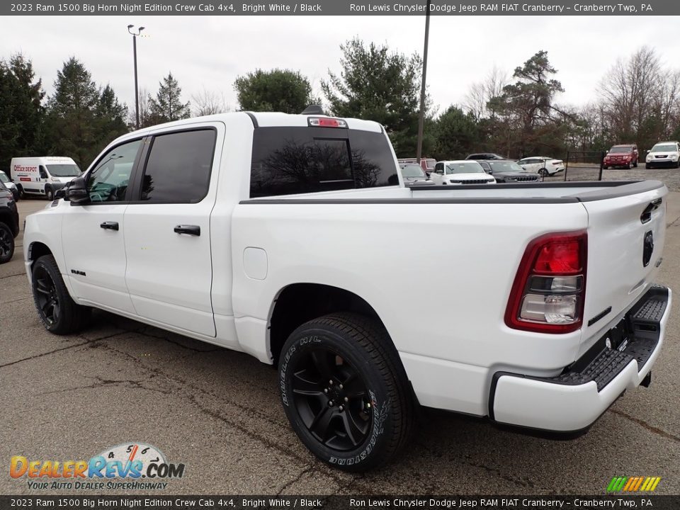 2023 Ram 1500 Big Horn Night Edition Crew Cab 4x4 Bright White / Black Photo #7