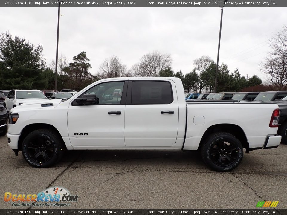 Bright White 2023 Ram 1500 Big Horn Night Edition Crew Cab 4x4 Photo #8