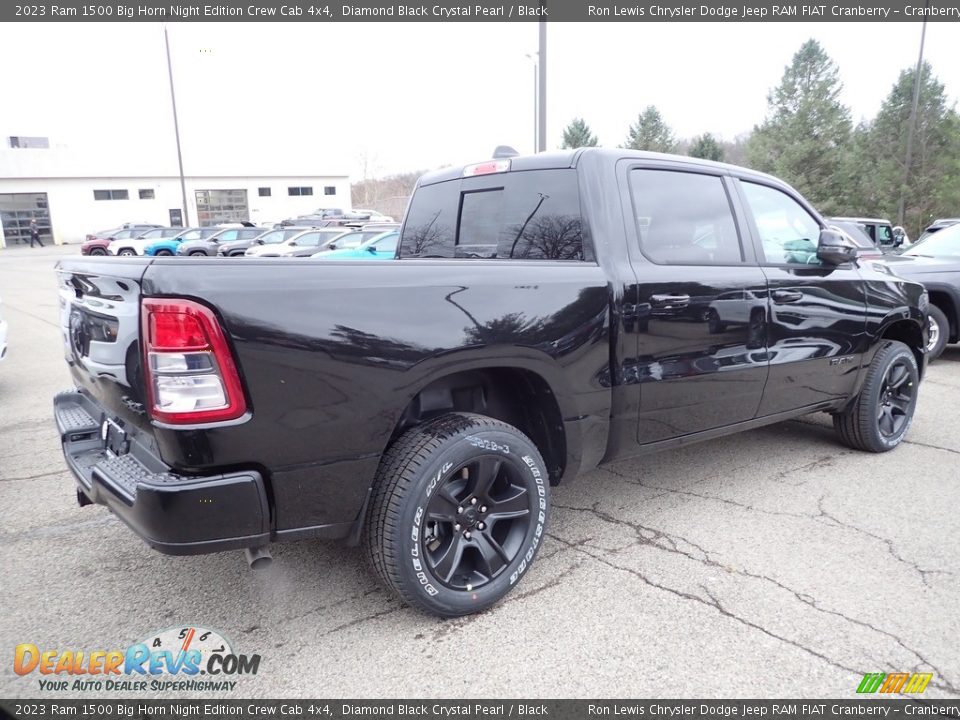 2023 Ram 1500 Big Horn Night Edition Crew Cab 4x4 Diamond Black Crystal Pearl / Black Photo #5