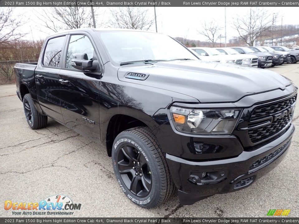 Front 3/4 View of 2023 Ram 1500 Big Horn Night Edition Crew Cab 4x4 Photo #7