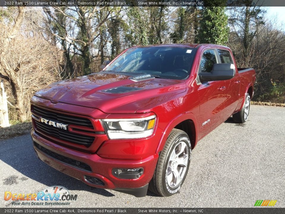 2022 Ram 1500 Laramie Crew Cab 4x4 Delmonico Red Pearl / Black Photo #2