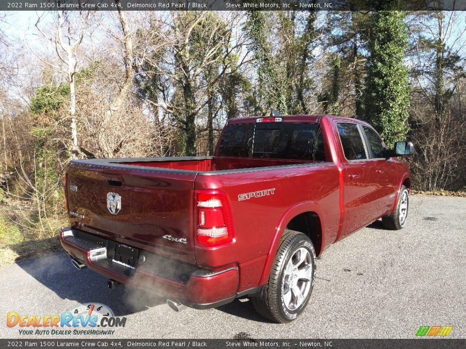 2022 Ram 1500 Laramie Crew Cab 4x4 Delmonico Red Pearl / Black Photo #6