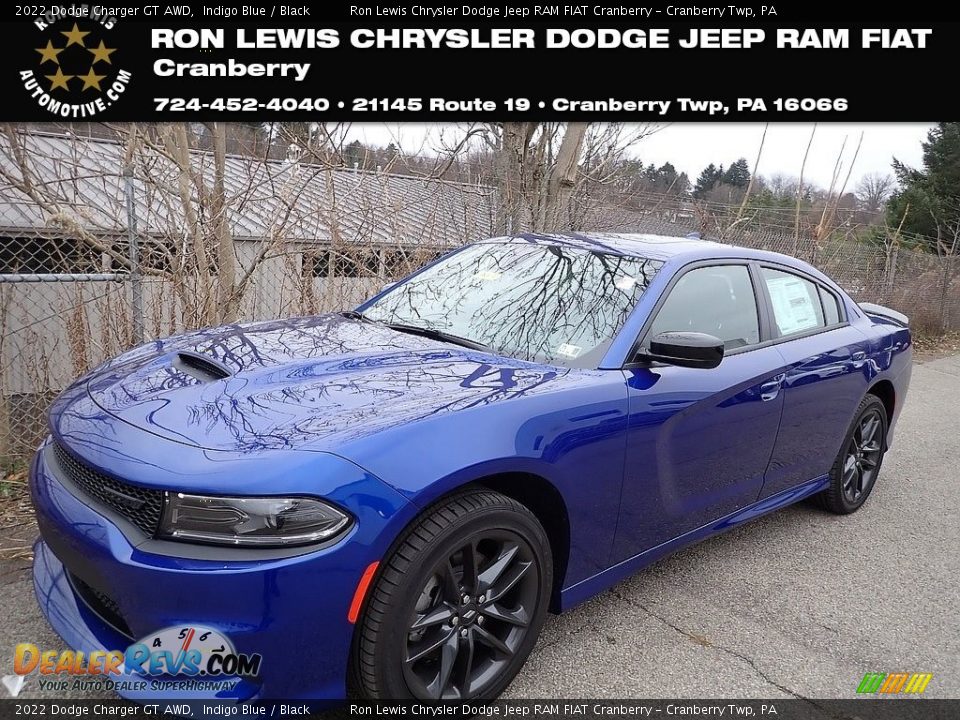 2022 Dodge Charger GT AWD Indigo Blue / Black Photo #1