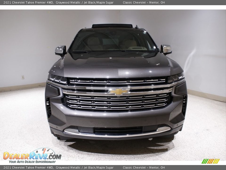 2021 Chevrolet Tahoe Premier 4WD Graywood Metallic / Jet Black/Maple Sugar Photo #2