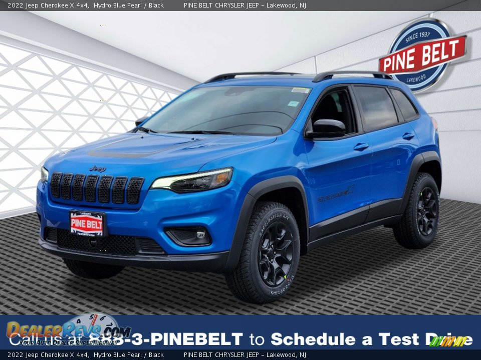 2022 Jeep Cherokee X 4x4 Hydro Blue Pearl / Black Photo #1