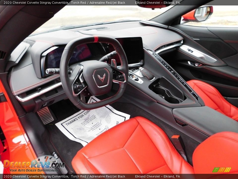 Adrenaline Red/Jet Black Interior - 2020 Chevrolet Corvette Stingray Convertible Photo #31