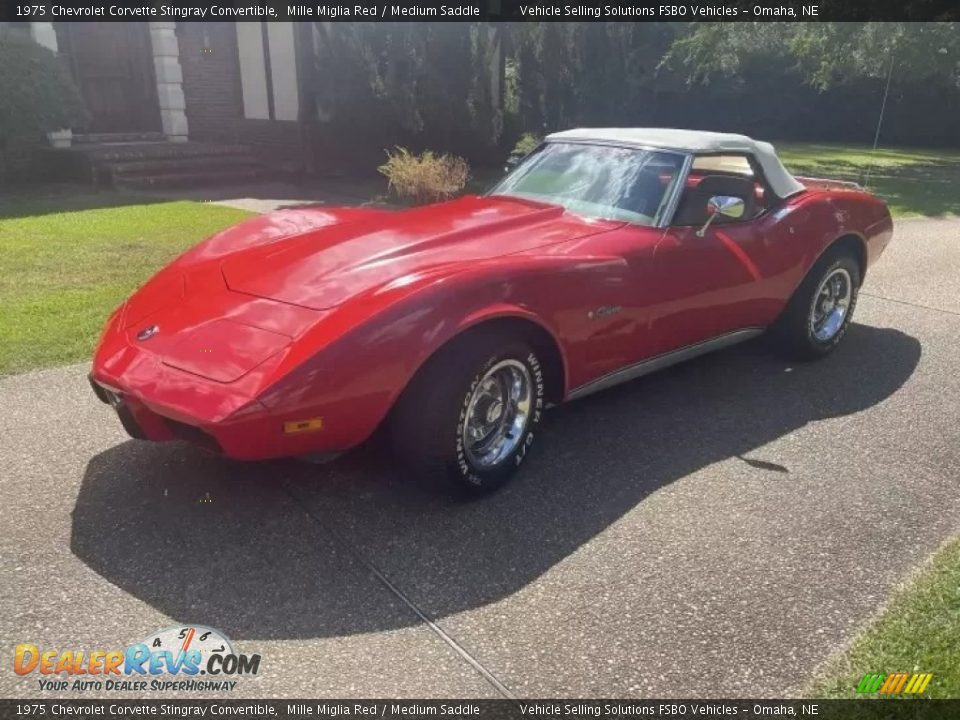 1975 Chevrolet Corvette Stingray Convertible Mille Miglia Red / Medium Saddle Photo #1