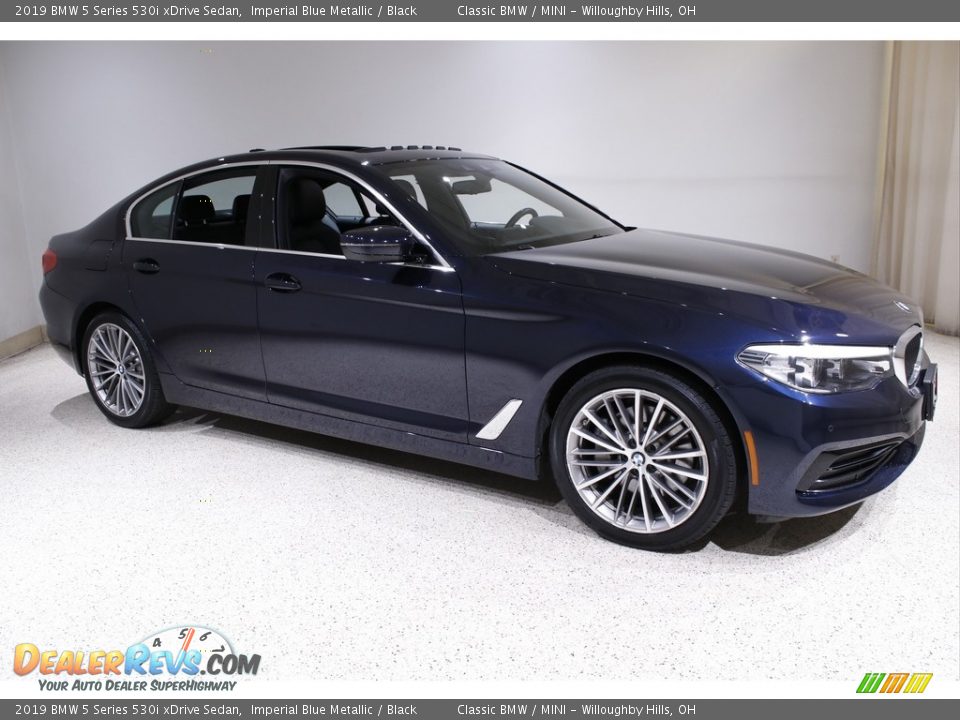 2019 BMW 5 Series 530i xDrive Sedan Imperial Blue Metallic / Black Photo #1