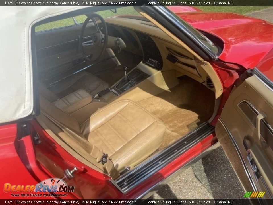 1975 Chevrolet Corvette Stingray Convertible Mille Miglia Red / Medium Saddle Photo #4