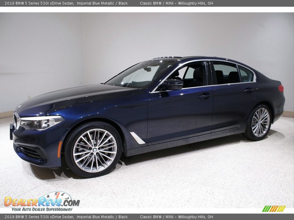 2019 BMW 5 Series 530i xDrive Sedan Imperial Blue Metallic / Black Photo #3