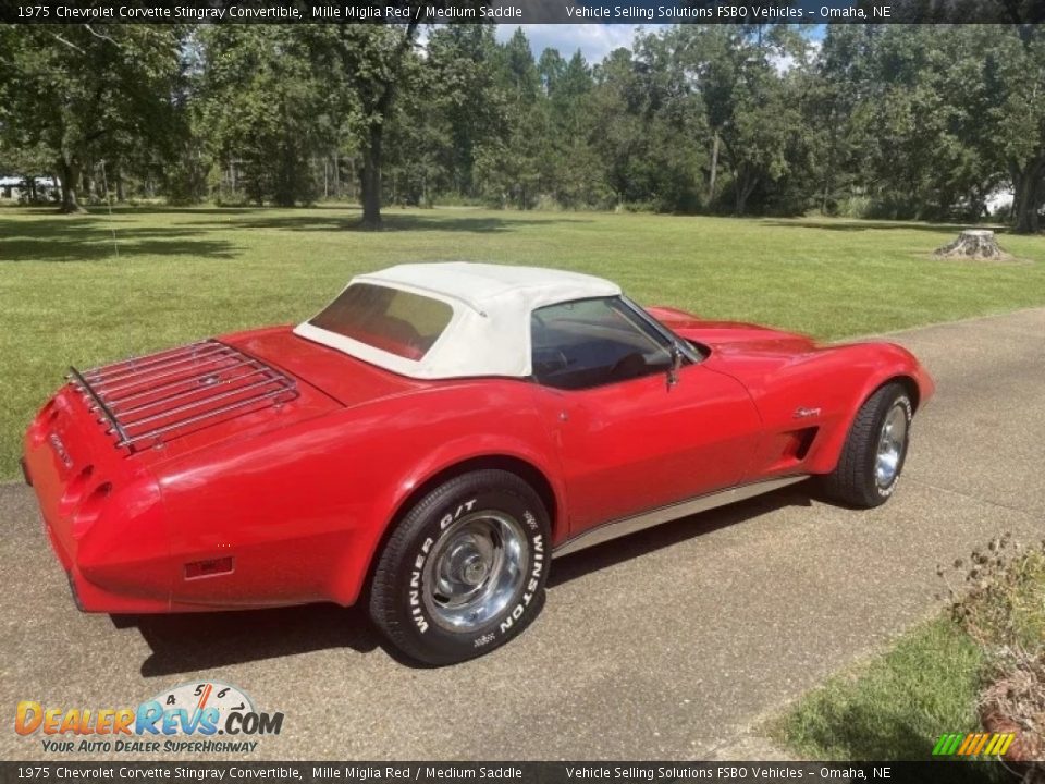 1975 Chevrolet Corvette Stingray Convertible Mille Miglia Red / Medium Saddle Photo #9